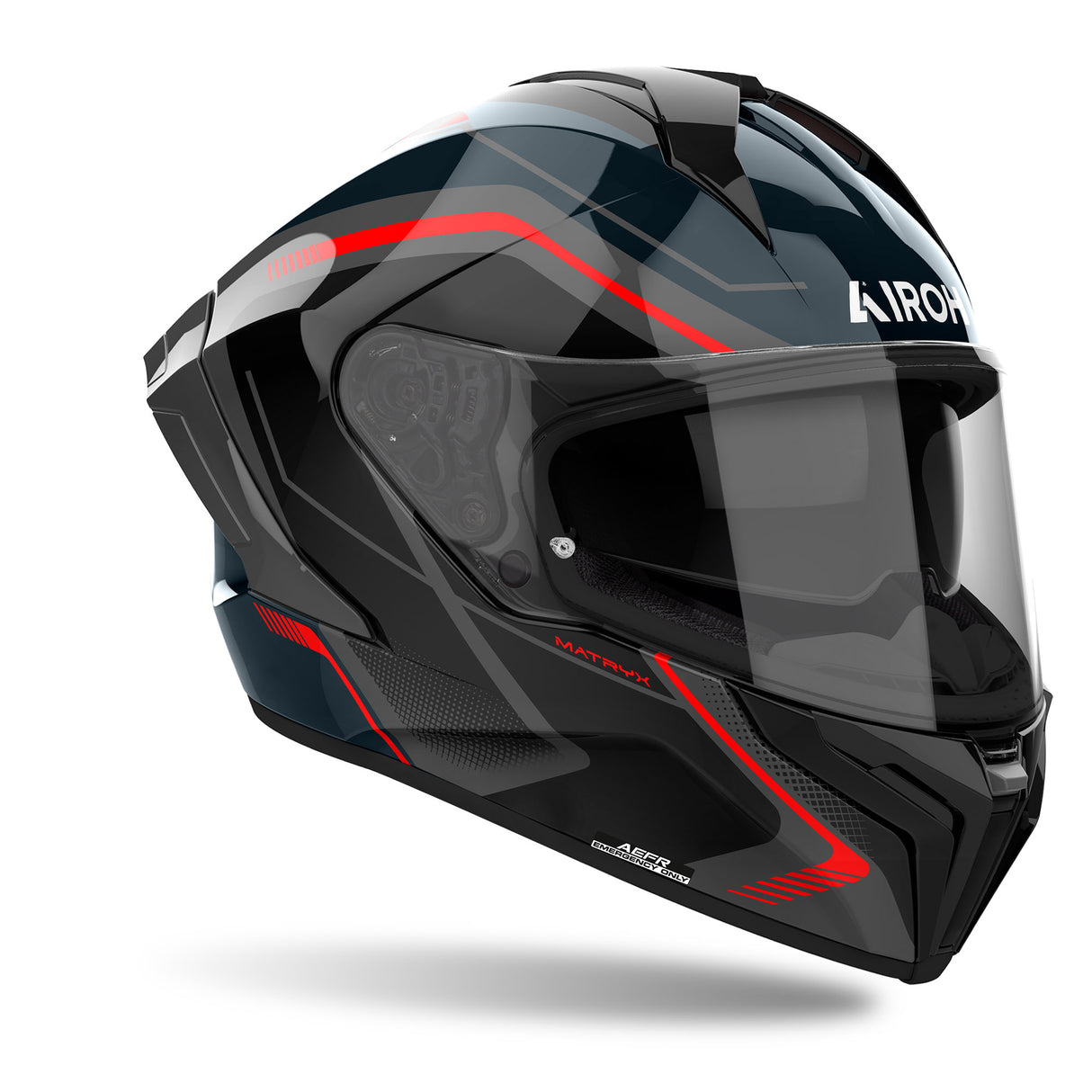 Airoh Helm Matryx Wide schwarz/grau-rot
