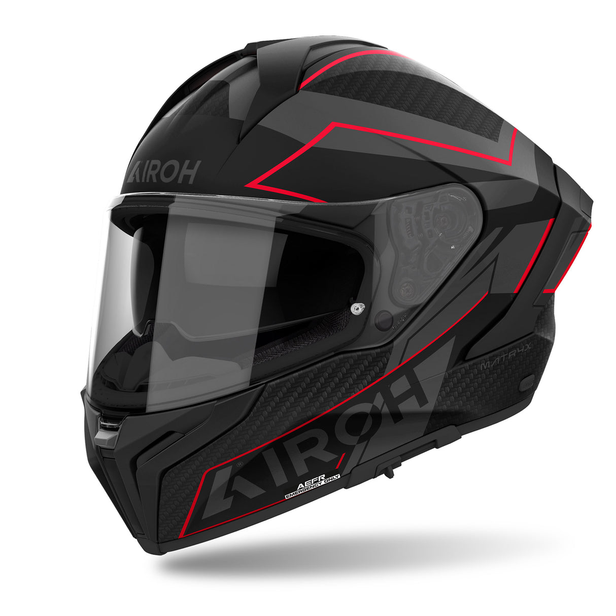 Airoh Helm Matryx Sentinel matt-schwarz/grau-rot