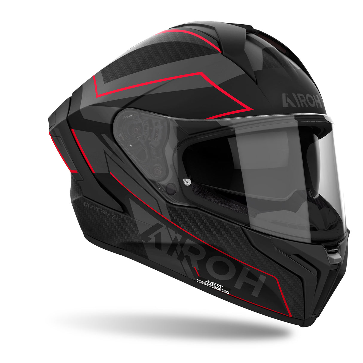 Airoh Helm Matryx Sentinel matt-schwarz/grau-rot