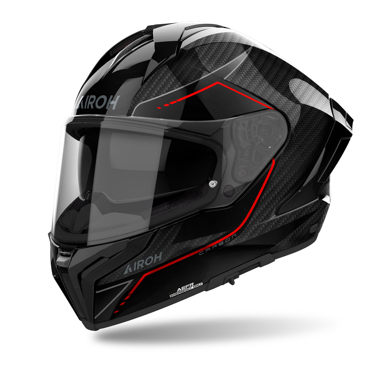 Airoh Helm Matryx Carbon Stylisch schwarz/rot