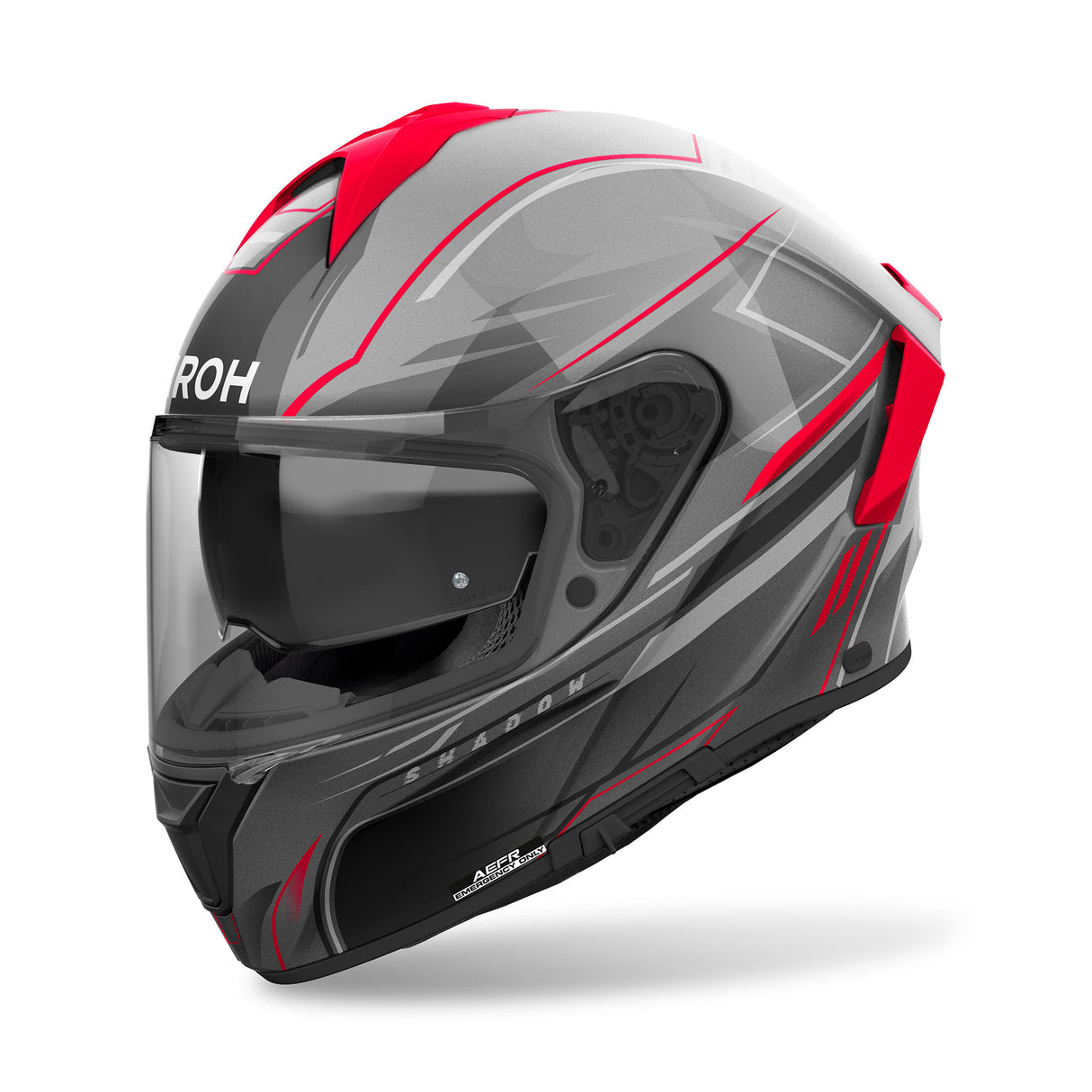 Airoh Helm Spark 2 Shadow matt-grau/schwarz-rot