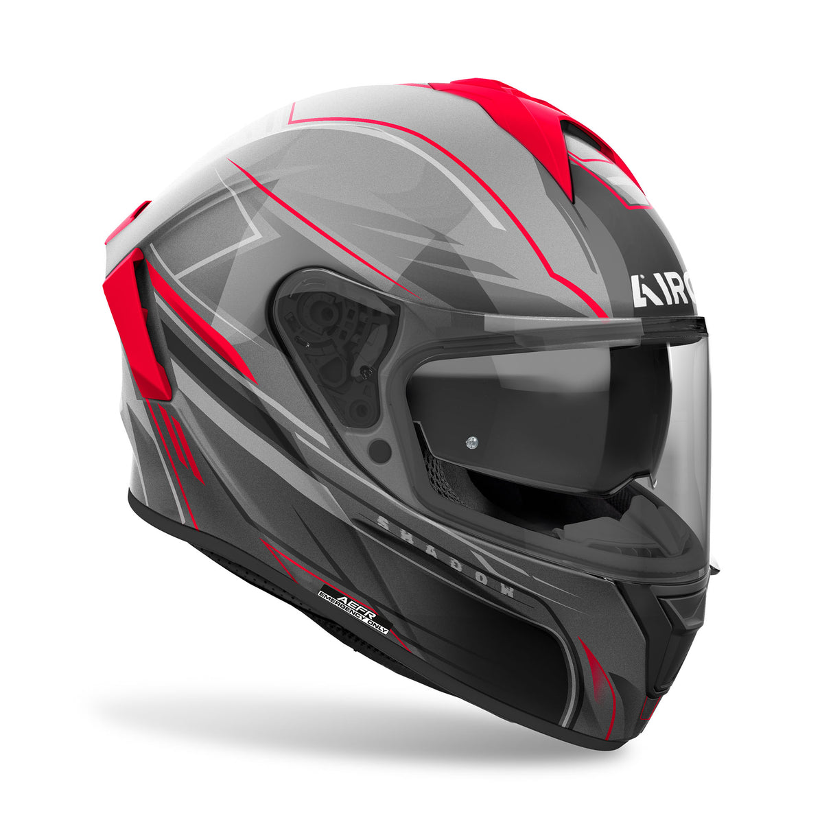Airoh Helm Spark 2 Shadow matt-grau/schwarz-rot