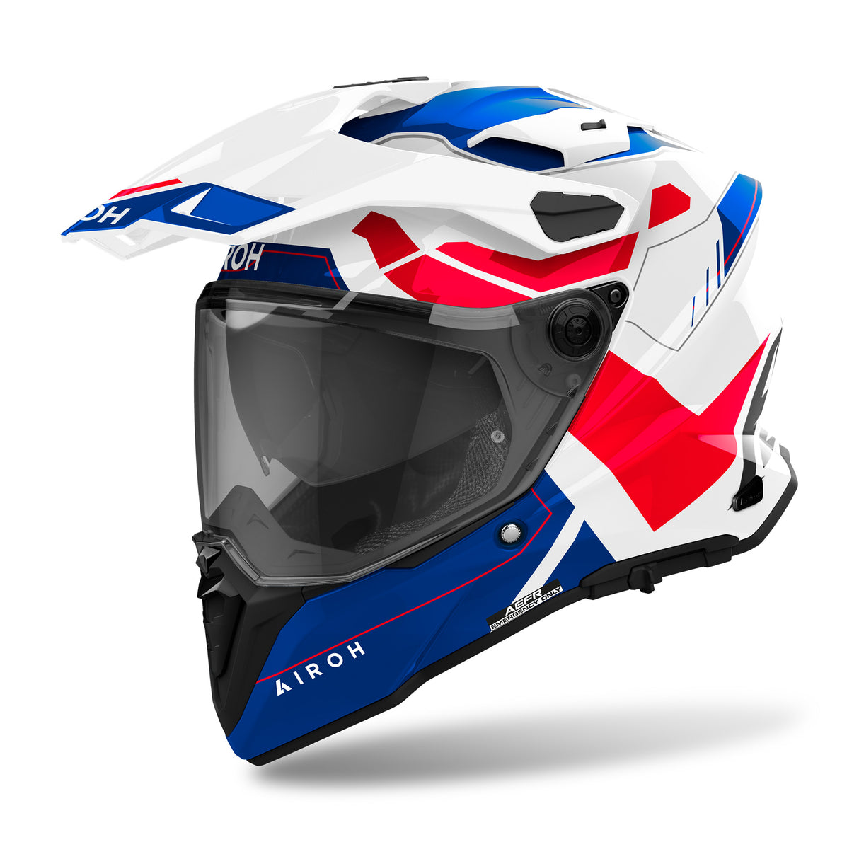 Airoh Helm Commander 2 Reveal weiß/blau-rot