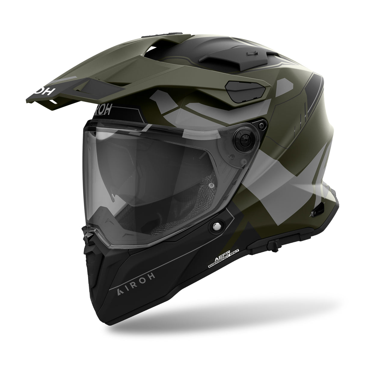 Airoh Helm Commander 2 Reveal matt-military grün/schwarz-grau