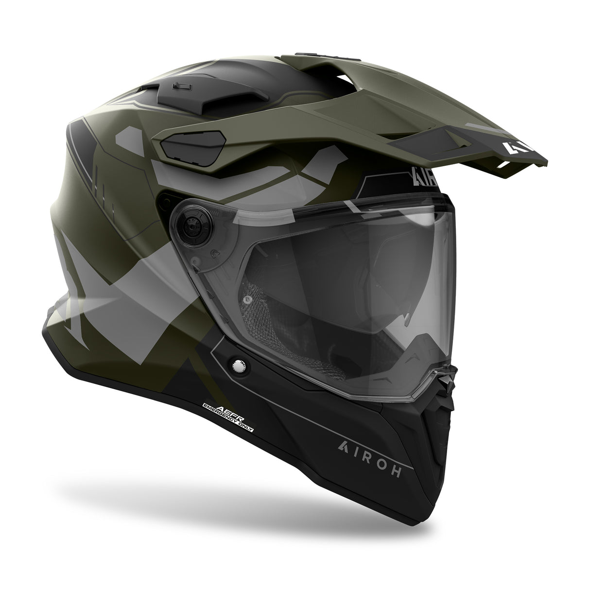 Airoh Helm Commander 2 Reveal matt-military grün/schwarz-grau