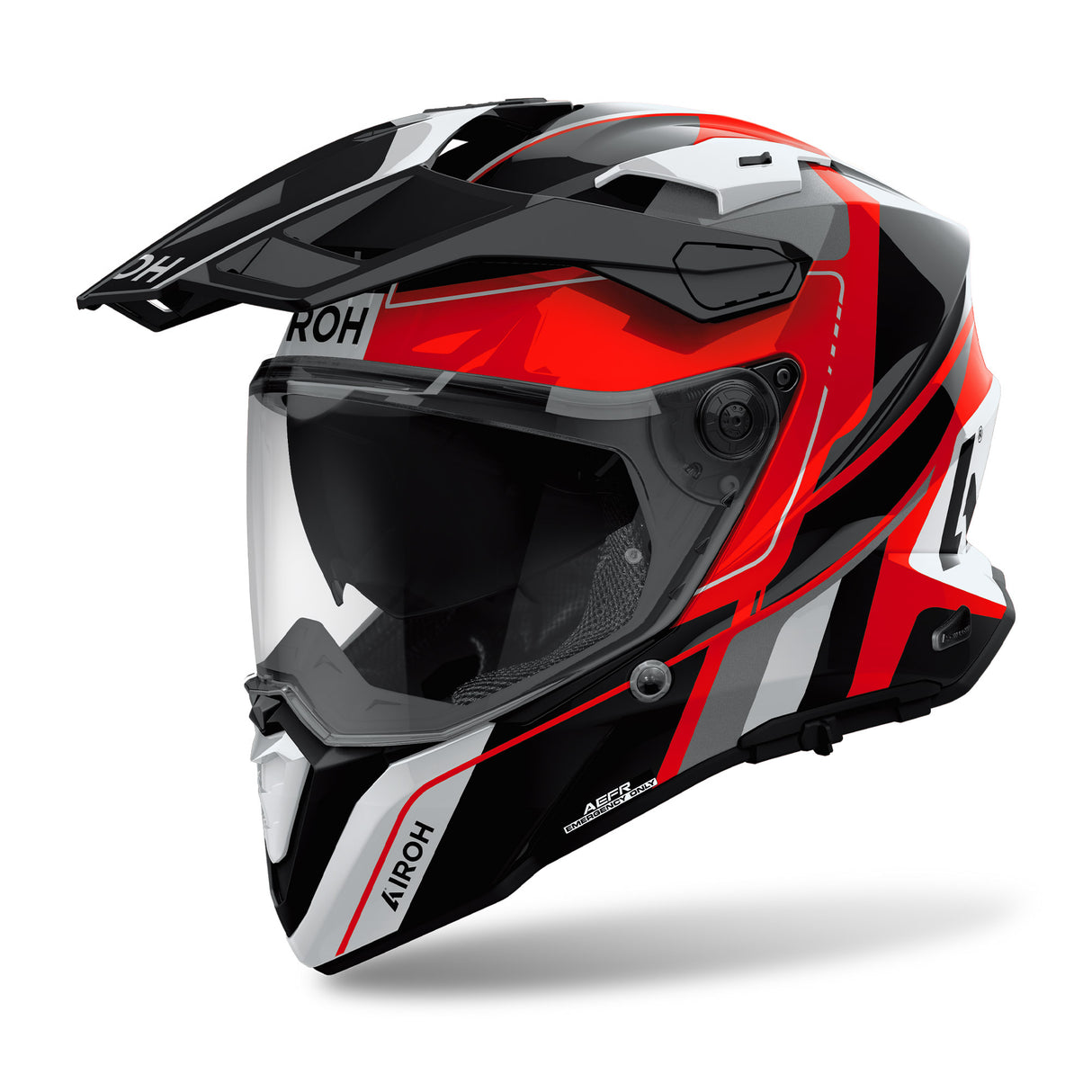 Airoh Helm Commander 2 Skip schwarz/weiß-rot