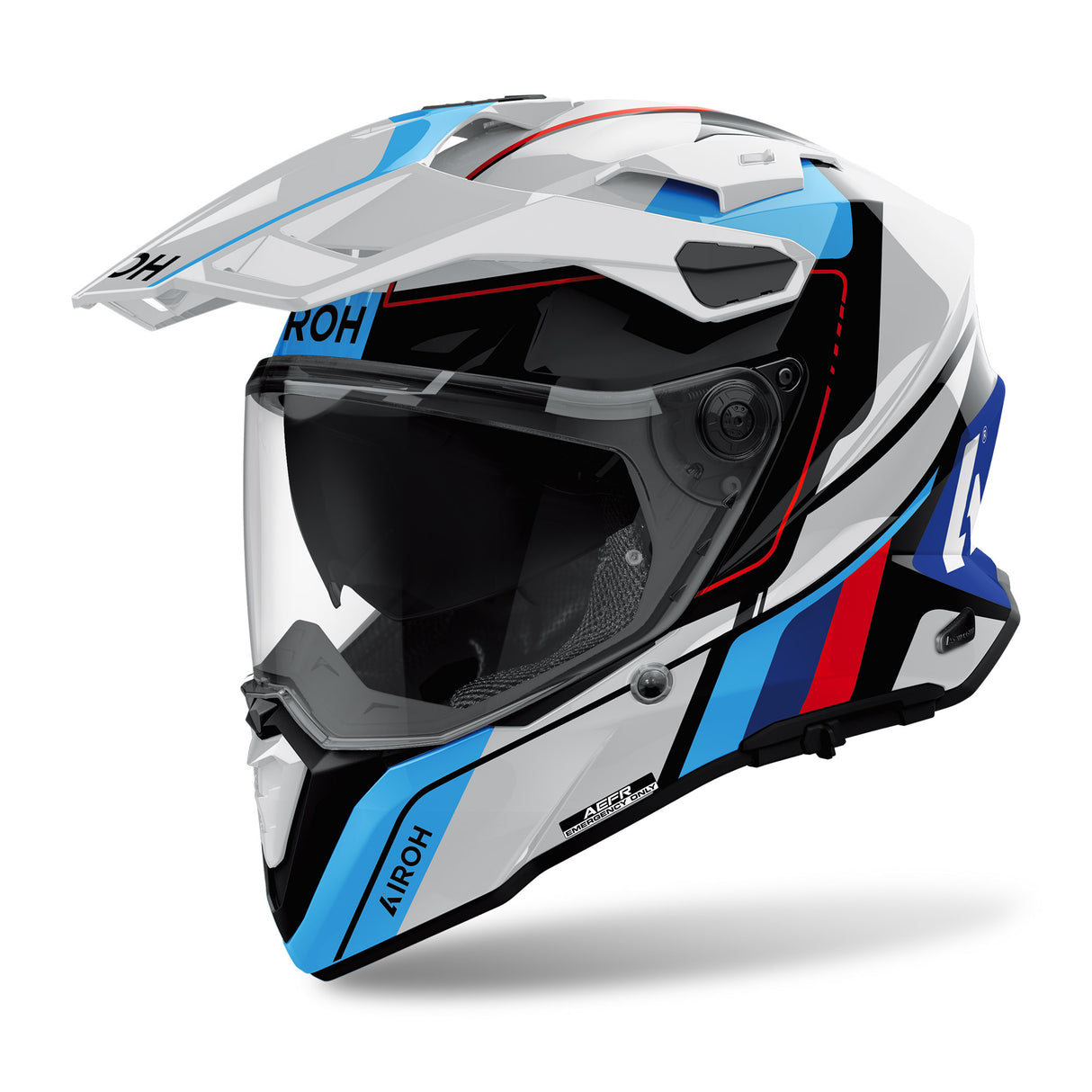 Airoh Helm Commander 2 Skip weiß/schwarz-blau-rot