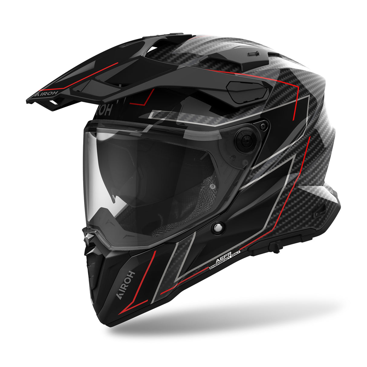 Airoh Helm Commander 2 Carbon Stylish schwarz/rot