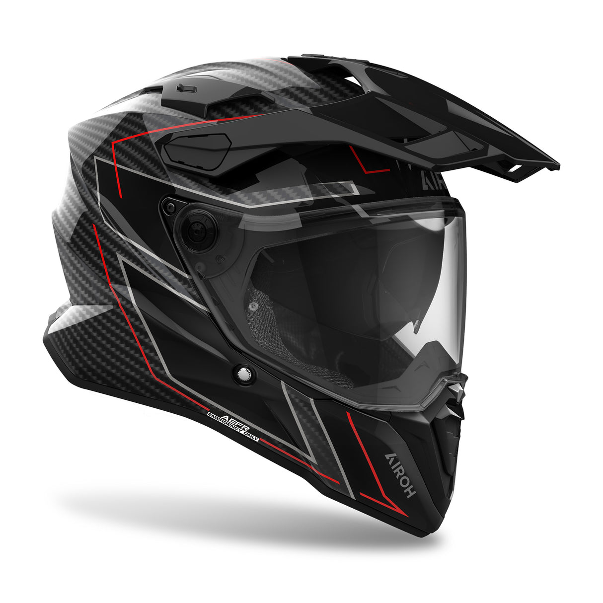 Airoh Helm Commander 2 Carbon Stylish schwarz/rot