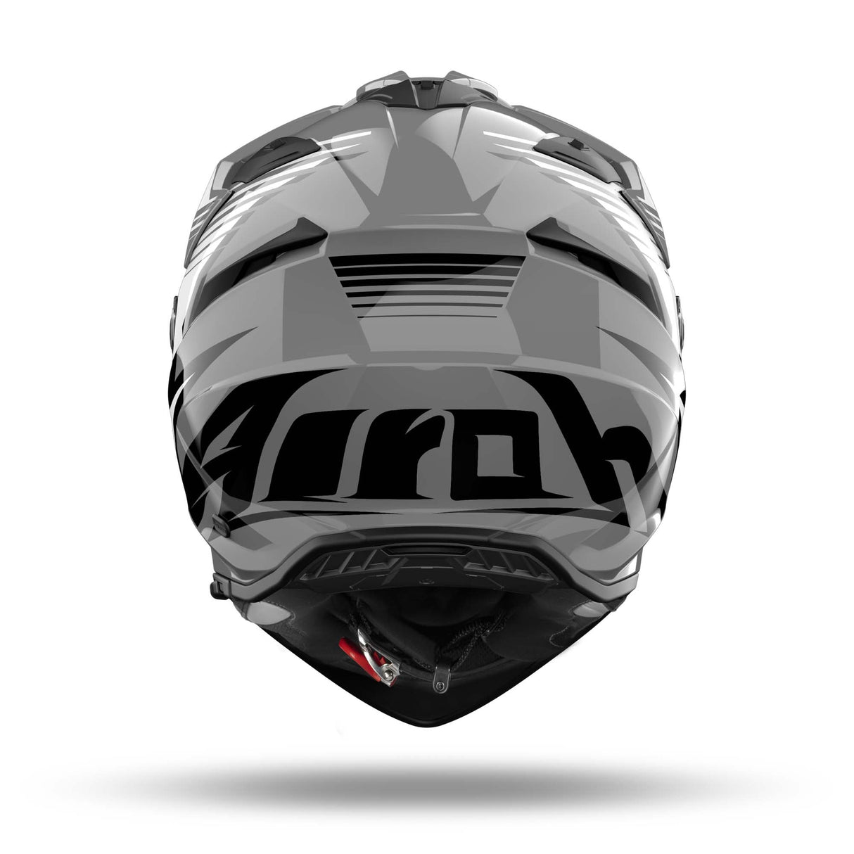Airoh Bandit Spicy Endurohelm in Grau, Schwarz-Weiß mit Visier, langlebiges Design für Offroad-Abenteuer