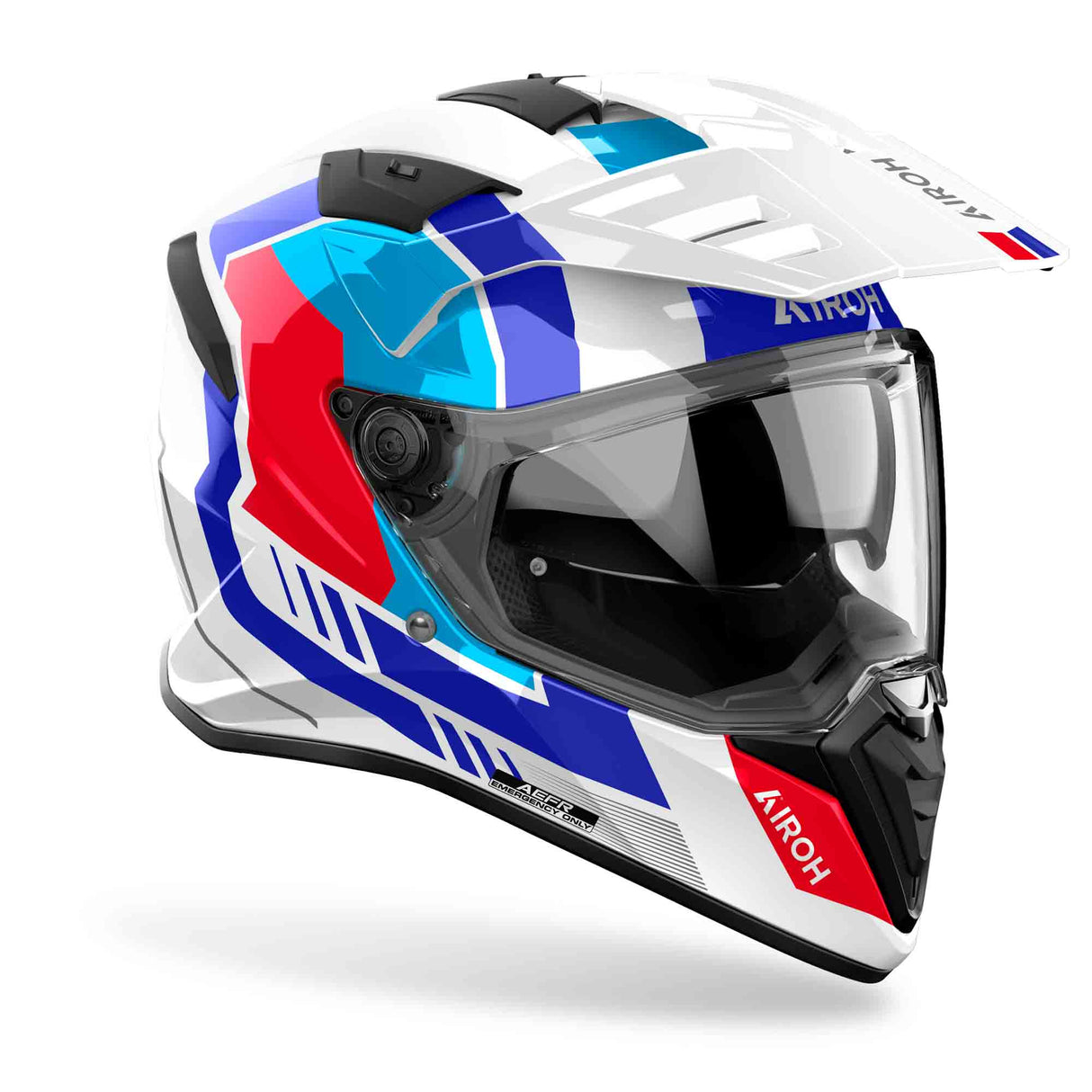 Airoh Helm Bandit Horn weiß/blau-rot