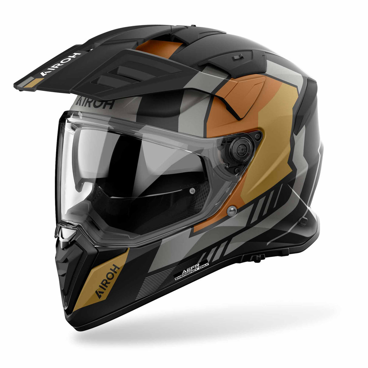 Airoh Helm Bandit Horn matt-schwarz/grau-gold
