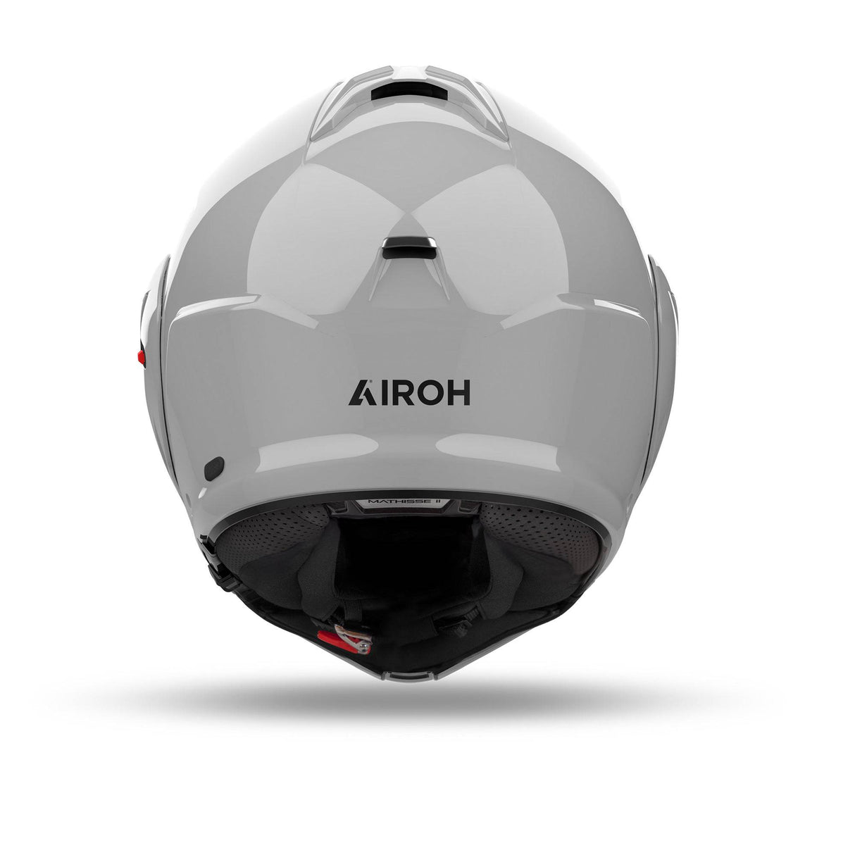 Airoh Mathisse II Klapphelm in Zement Grau, leichter Motorradhelm mit klappbarem Visier, aerodynamisches Design, Sichtfeld.