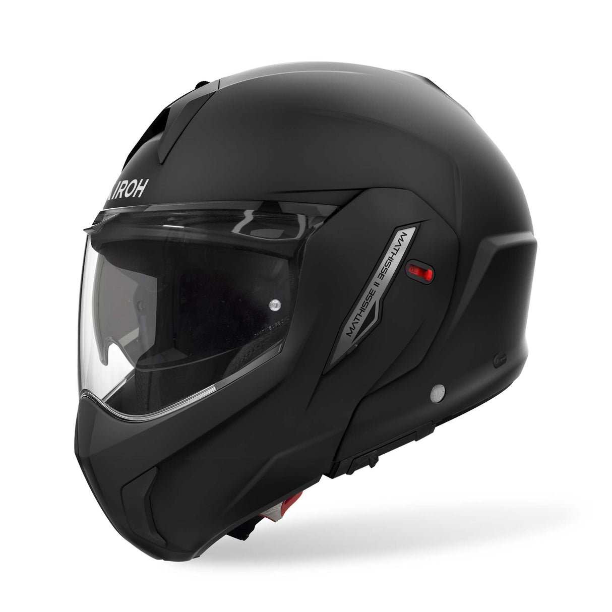 Airoh Mathisse II Klapphelm in matt-schwarz, leichtes Motorradhelm mit Visier und komfortabler Passform.