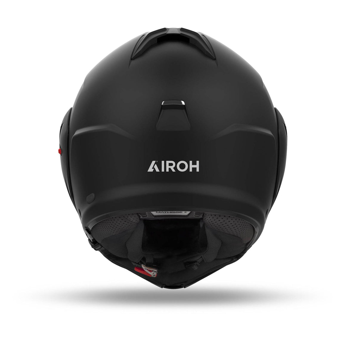 Airoh Mathisse II Klapphelm in mattschwarz mit stylischem Design und klappbarer Funktion, sichtbar auf dem Bild.