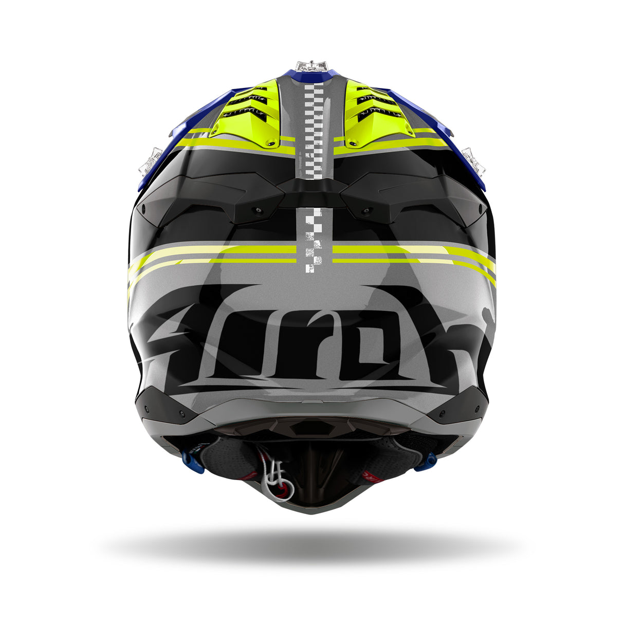 Airoh Helm Aviator 3 Hima grau/blau-fluo-gelb