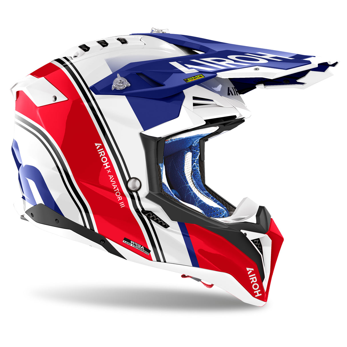 Airoh Helm Aviator 3 Hima weiß/blau-rot