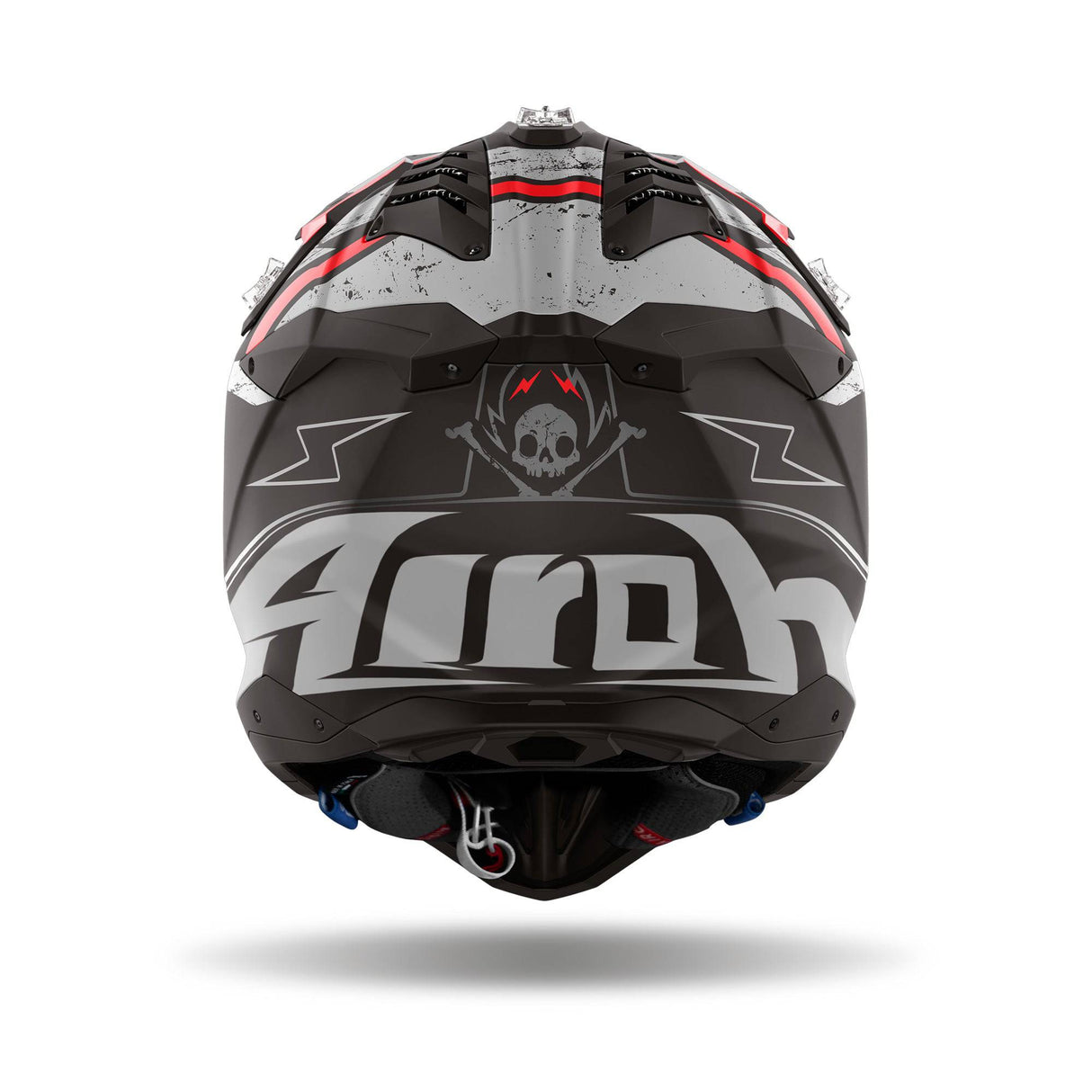 Airoh Helm Aviator 3 Burnout matt-schwarz/grau-rot