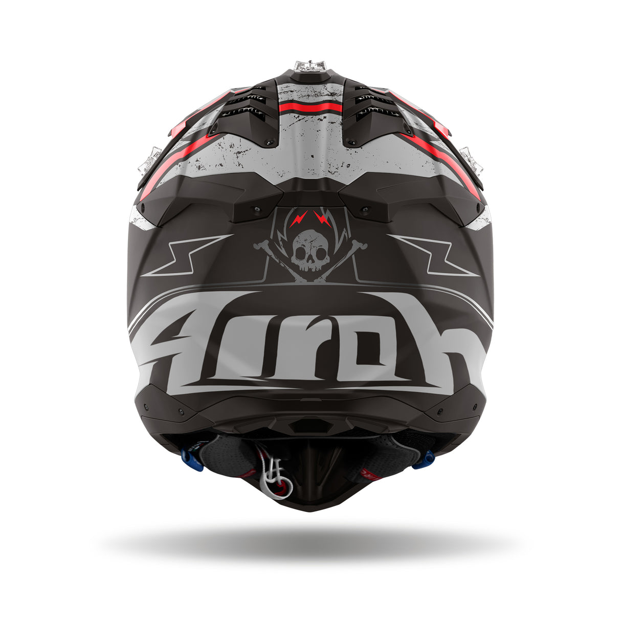 Airoh Helm Aviator 3 Burnout matt-schwarz/grau-rot