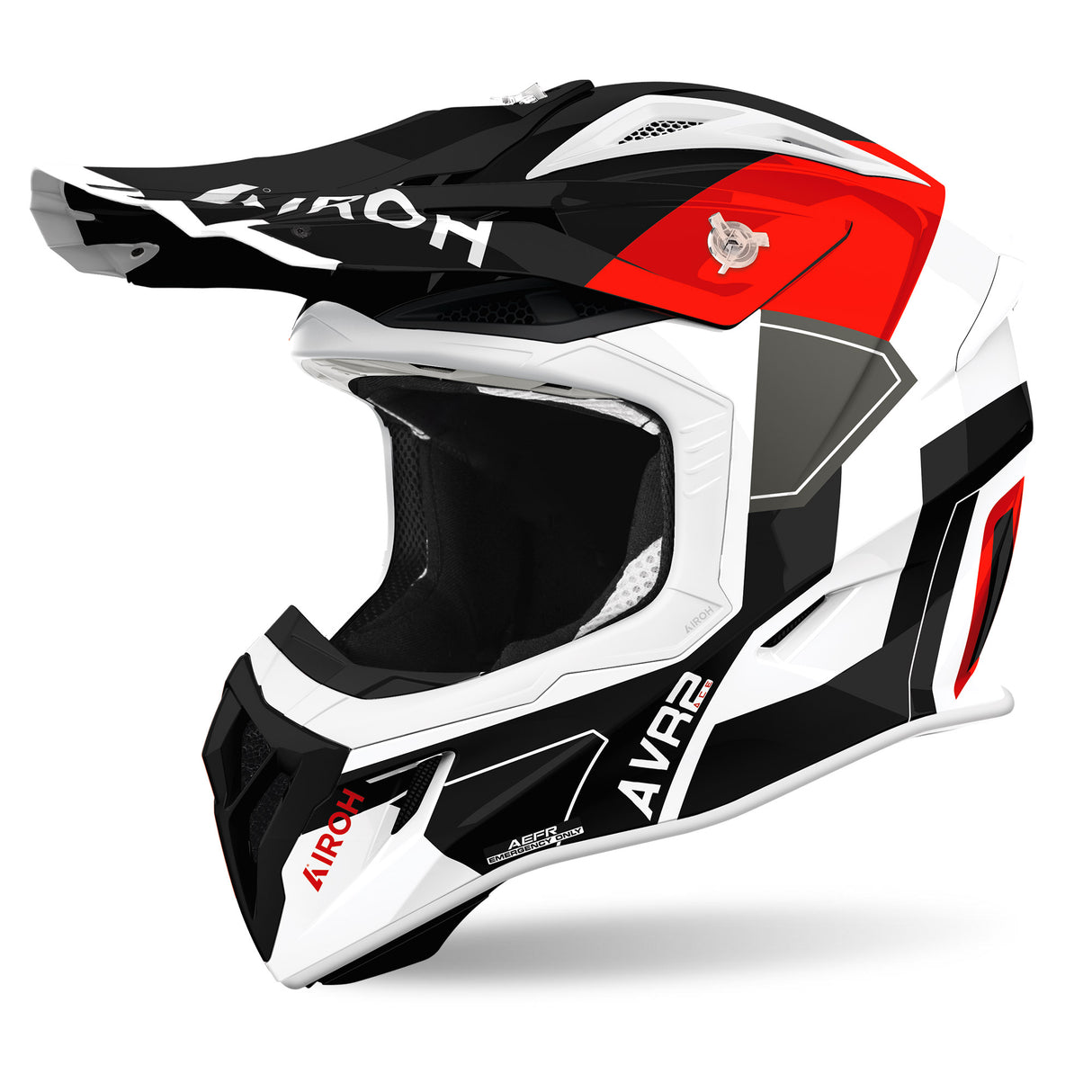 Airoh Helm Aviator Ace 2 Shield schwarz/weiß-rot
