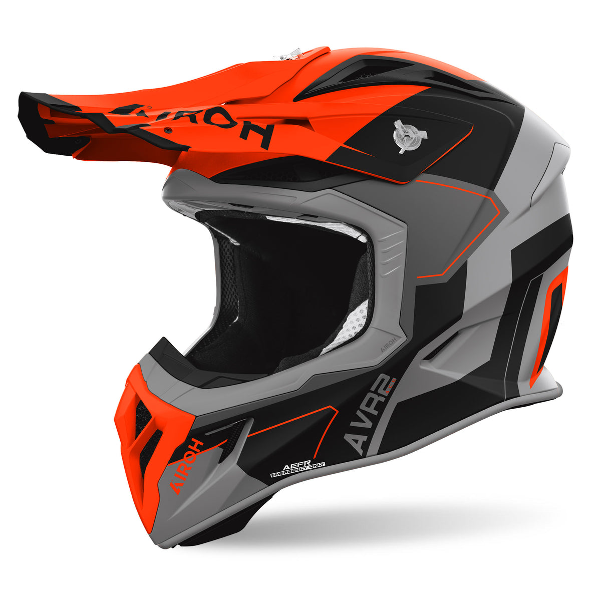Airoh Helm Aviator Ace 2 Shield matt-schwarz/grau-fluo-orange