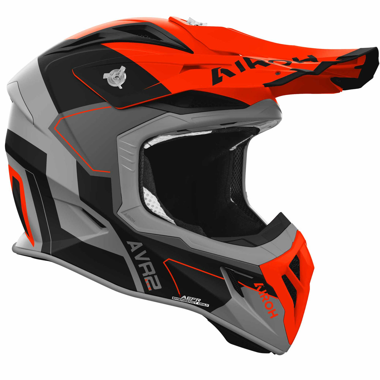 Airoh Helm Aviator Ace 2 Shield matt-schwarz/grau-fluo-orange