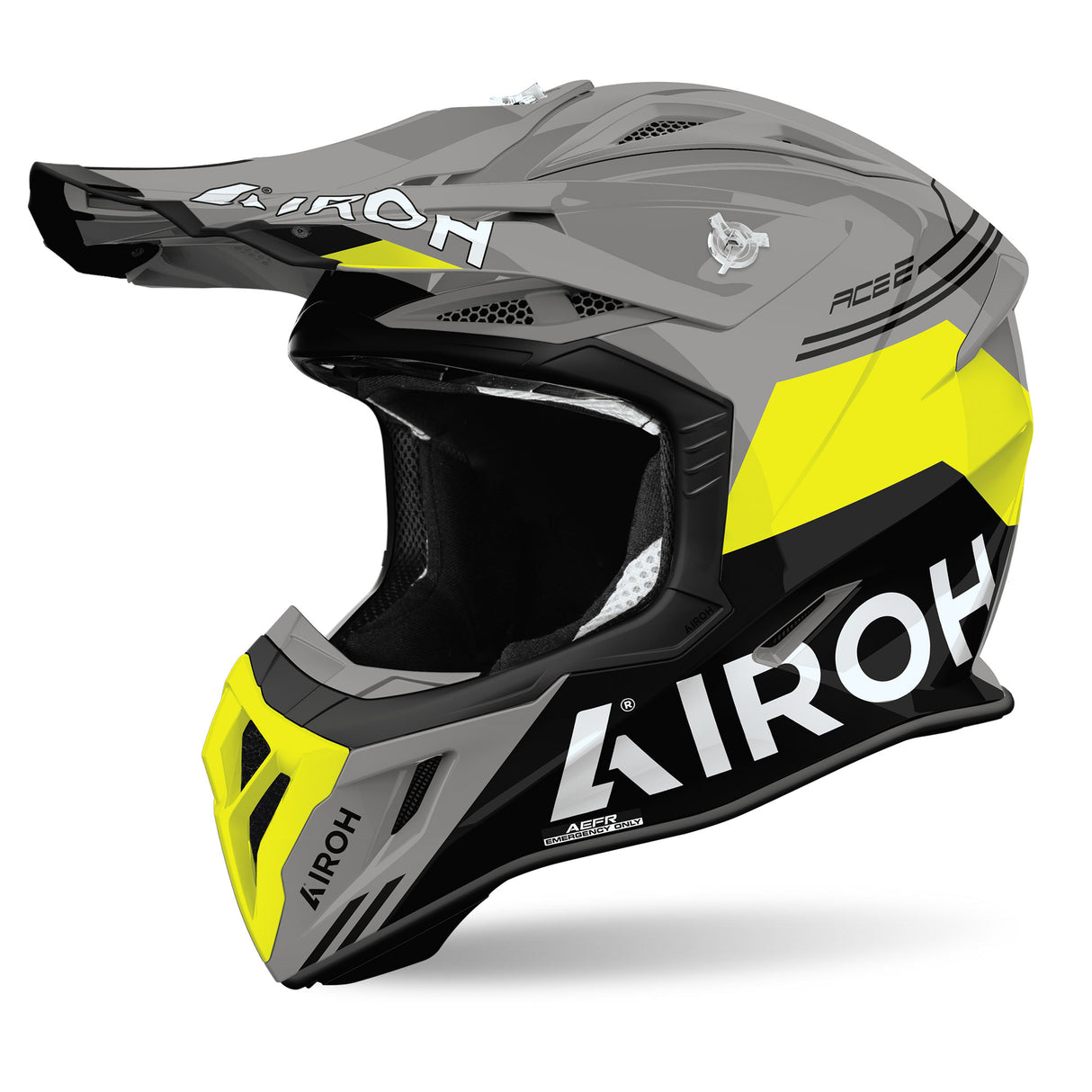 Airoh Helm Aviator Ace 2 Fury grau/schwarz-fluo-gelb