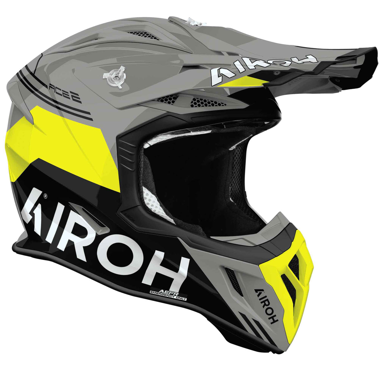 Airoh Helm Aviator Ace 2 Fury grau/schwarz-fluo-gelb
