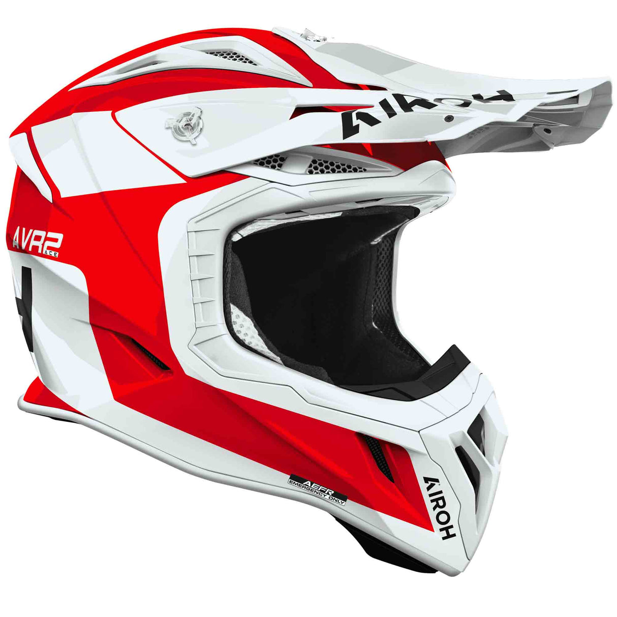 Airoh Helm Aviator Ace 2 Iron weiß/rot