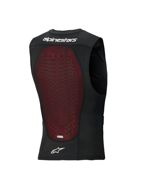 Alpinestars Bionic Plasma LT Schutzweste, Nachrüstprotektor mit Schutzmaterial, liegt flach auf einer Oberfläche.