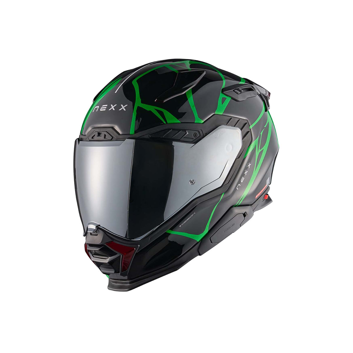 NEXX Helm X.WST3 B-SIDE CARBON Schwarz-Grün