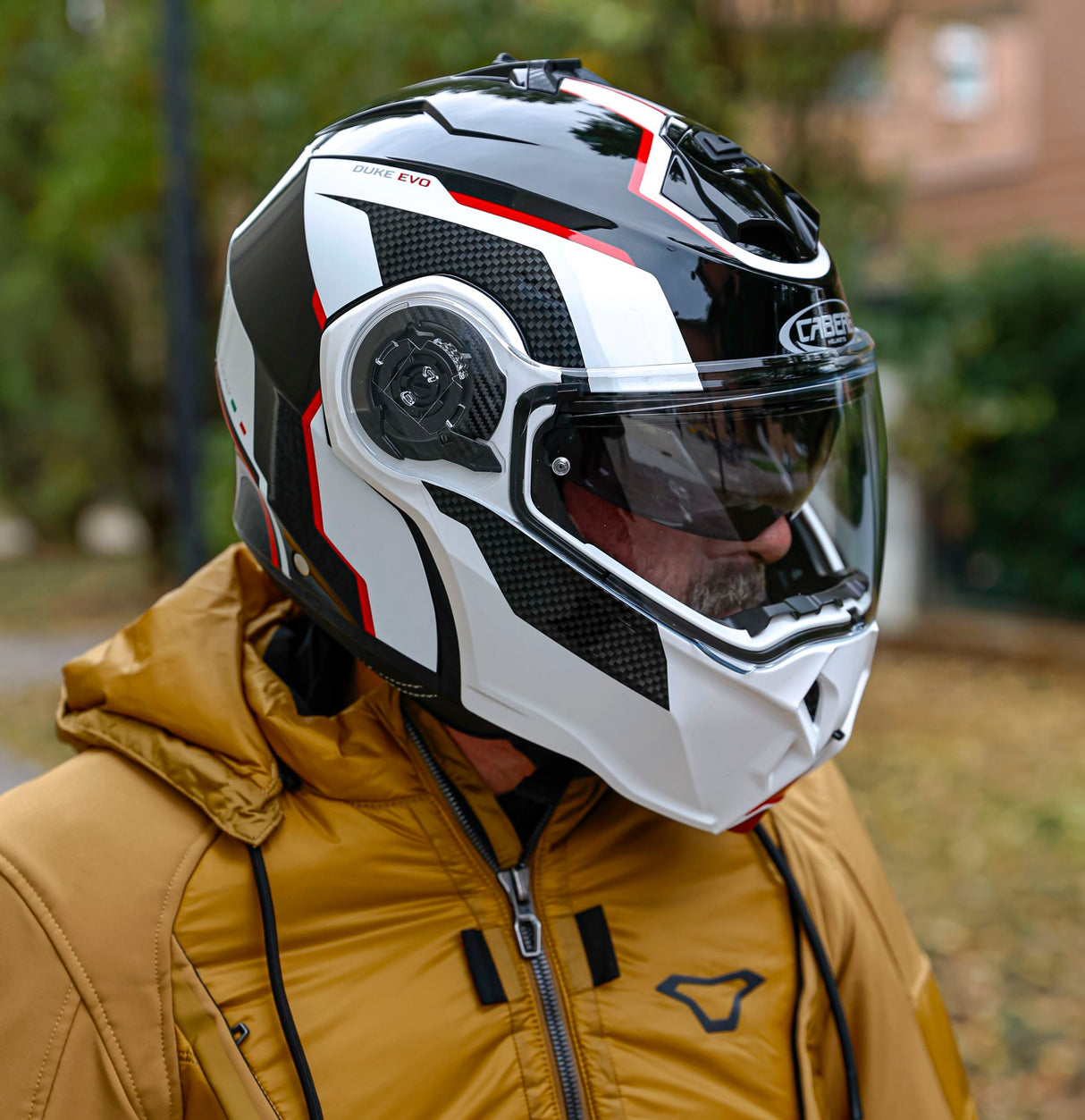 Caberg Helm Duke Evo Move schwarz/weiß-rot