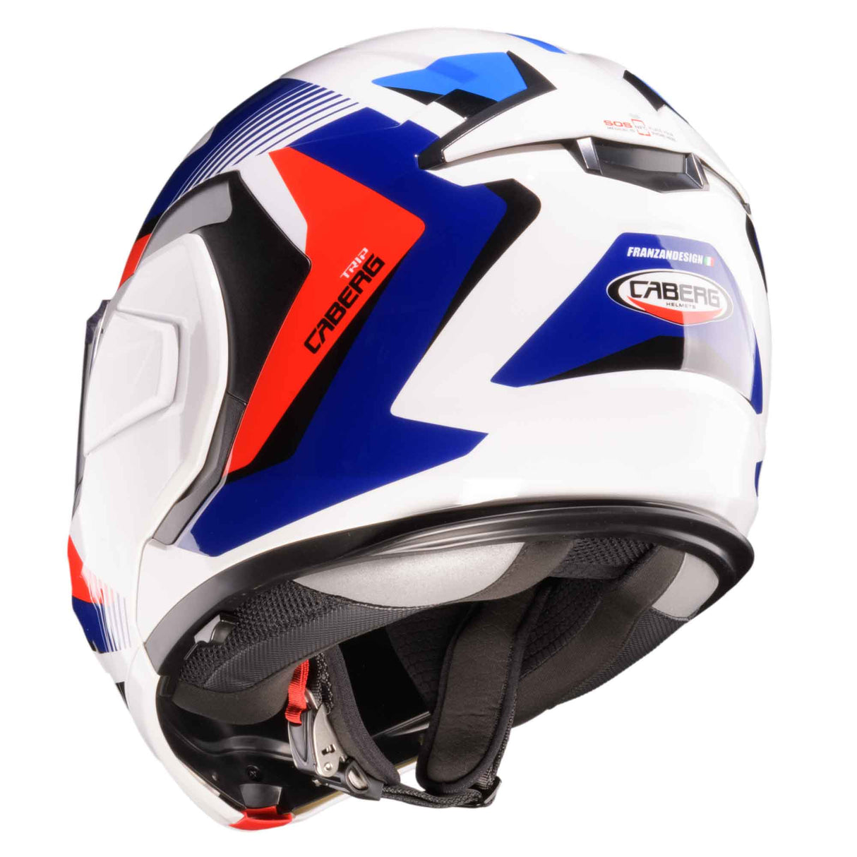 Caberg Helm Trip Lunar weiß/blau-rot