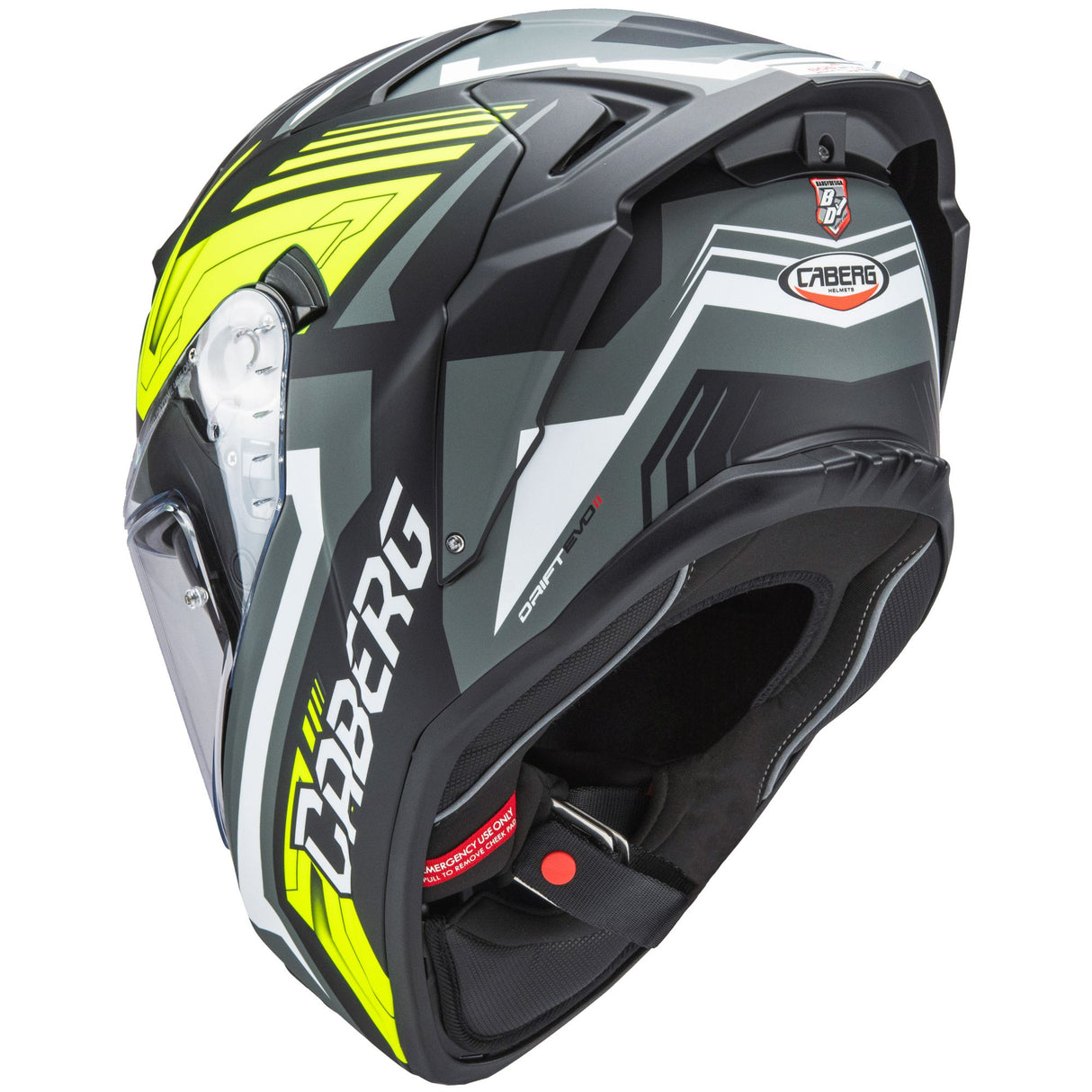 Caberg Helm Drift Evo II Jarama matt-schwarz/grau-fluo-gelb