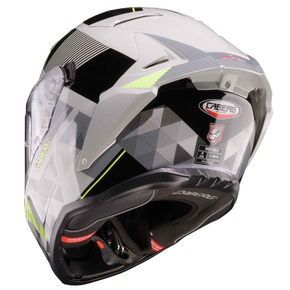 Caberg Helm Drift Evo II Prism grau/schwarz-fluo-gelb