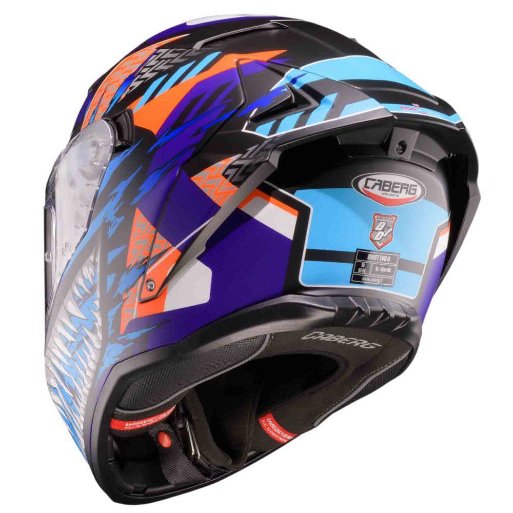 Caberg Helm Drift Evo II Nobo matt-schwarz/blau-lila-fluo-orange