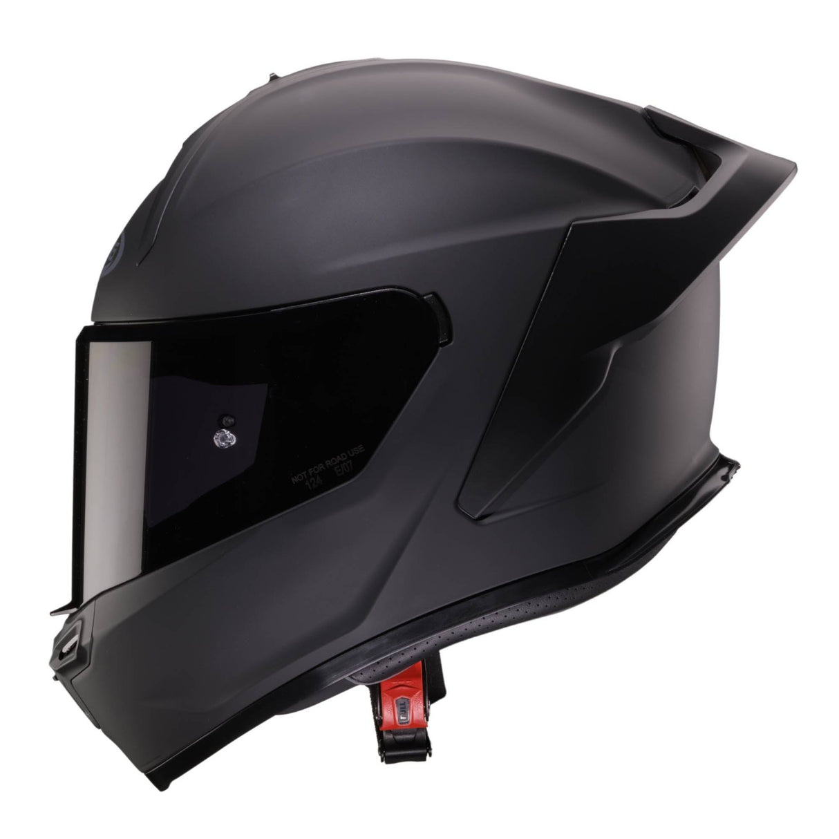 Matt-schwarzer Caberg Roxter Integralhelm mit klarer Visier-Front und Belüftungsöffnungen, sicher und bequem für Motorradfahrer.