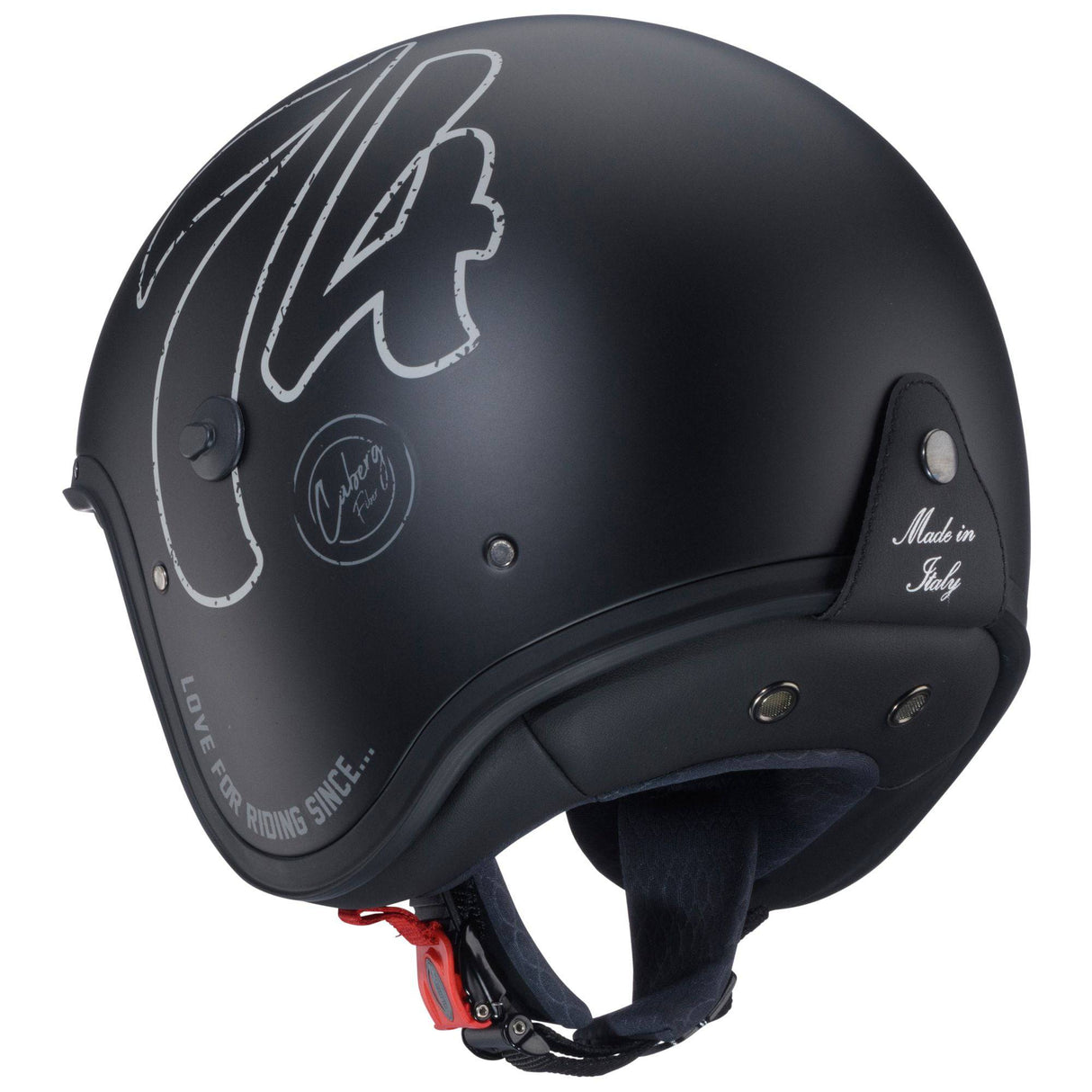 Schwarze Jethelm Caberg Freeride X 74 in matt-schwarz und Anthrazit, mit klarer Sichtscheibe und komfortabler Passform