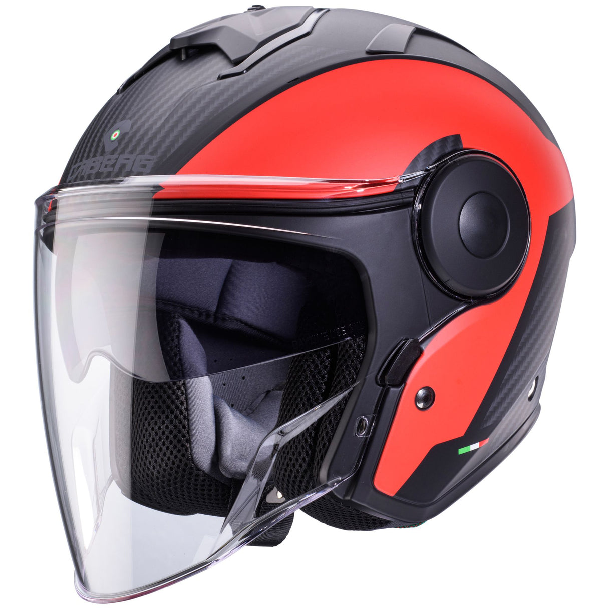 Caberg Helm Soho Milano matt-schwarz/rot