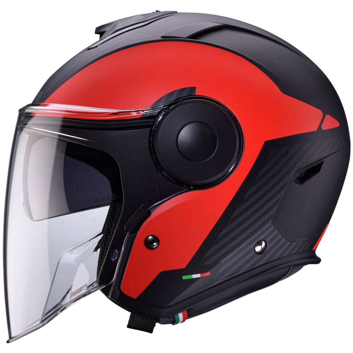 Caberg Helm Soho Milano matt-schwarz/rot