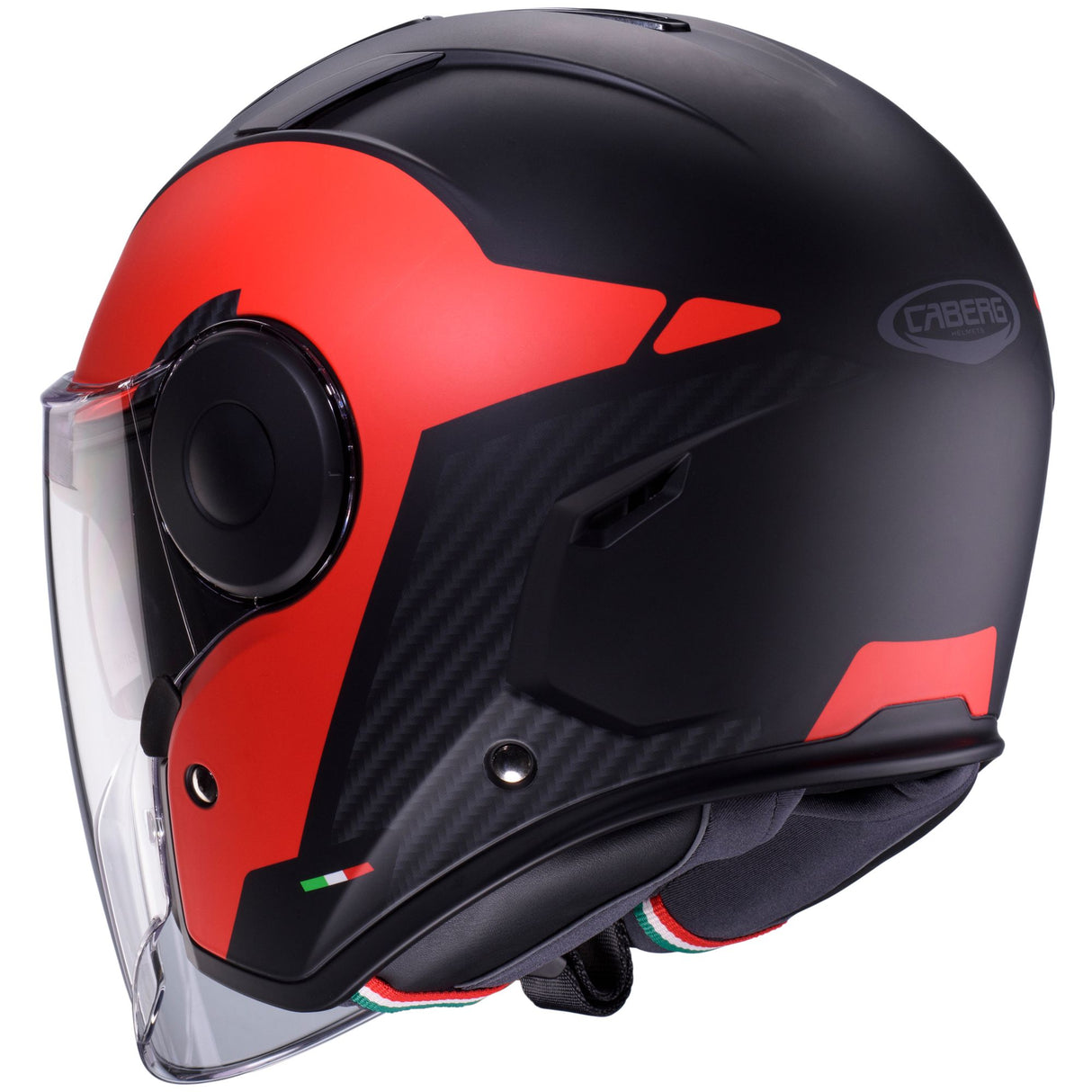 Caberg Helm Soho Milano matt-schwarz/rot