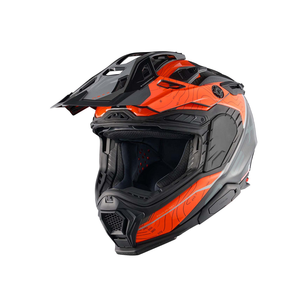 NEXX Helm X.WED3 FURKA CARBON Orange.Grau
