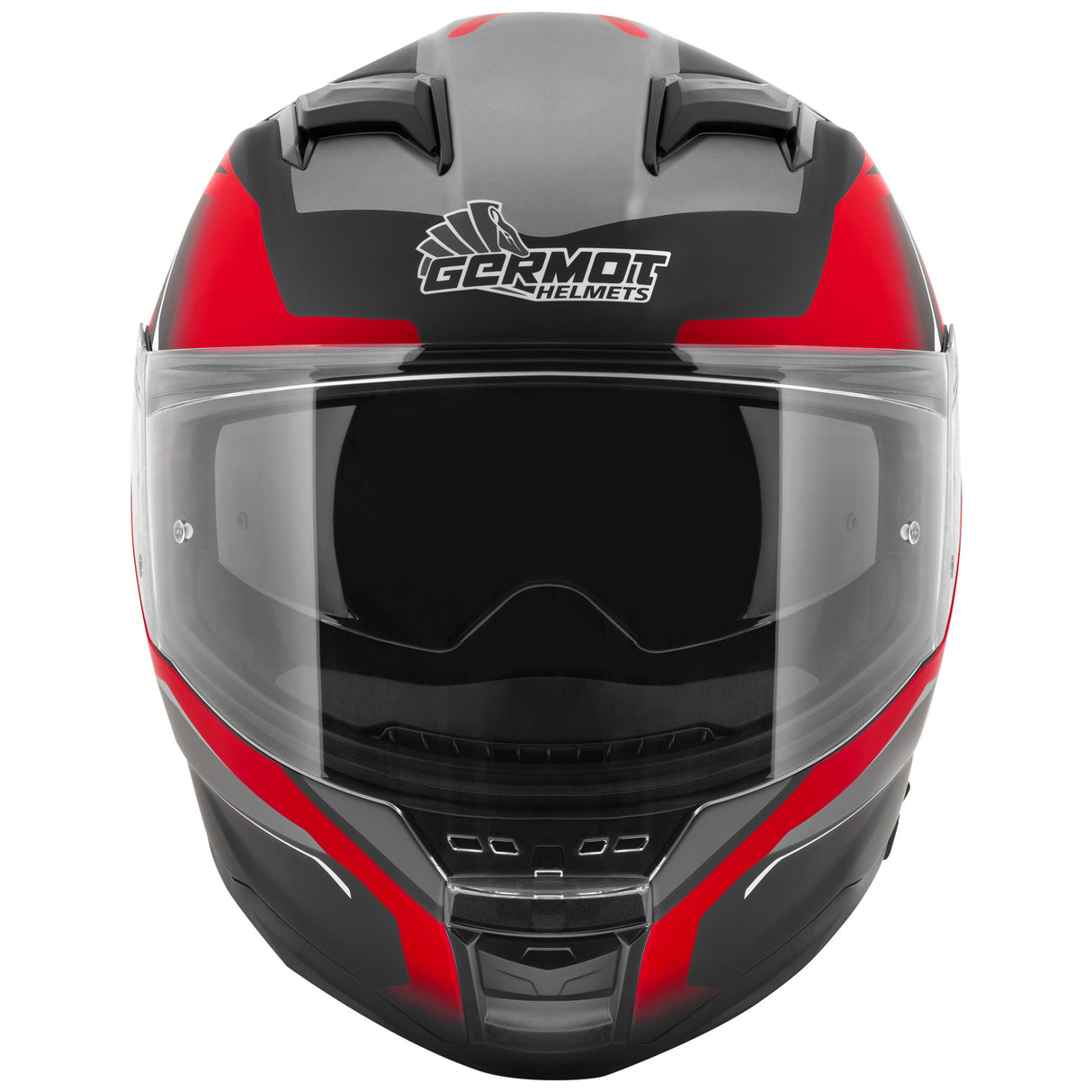 Germot Helm GM 350 matt-schwarz/rot