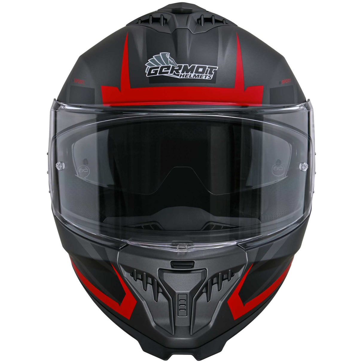 Germot Helm GM 811 matt-schwarz/gun-rot