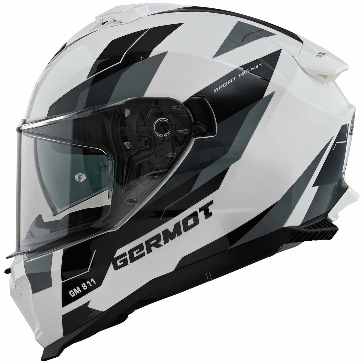 Germot Helm GM 811 weiß/schwarz-anthrazit