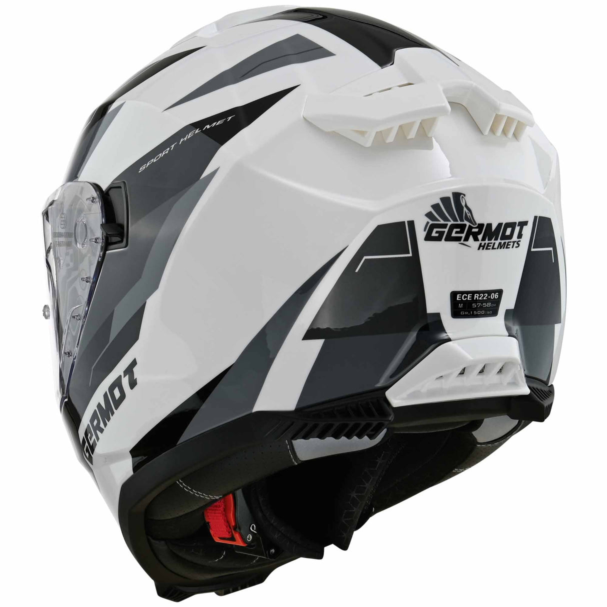 Germot Helm GM 811 weiß/schwarz-anthrazit