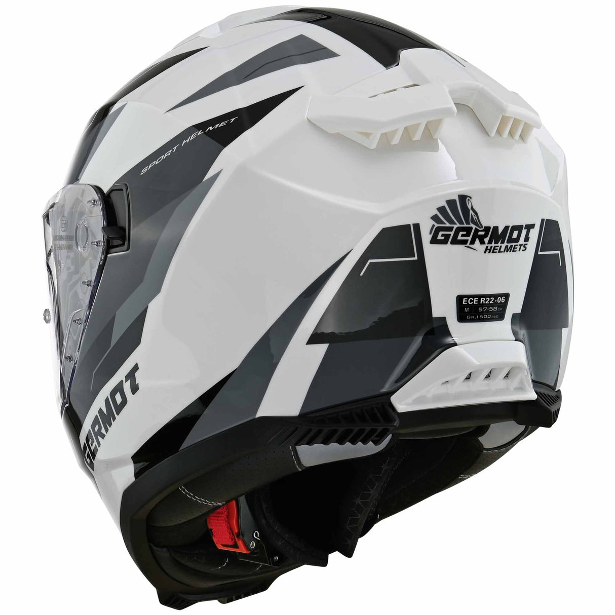 Germot Helm GM 811 weiß/schwarz-anthrazit