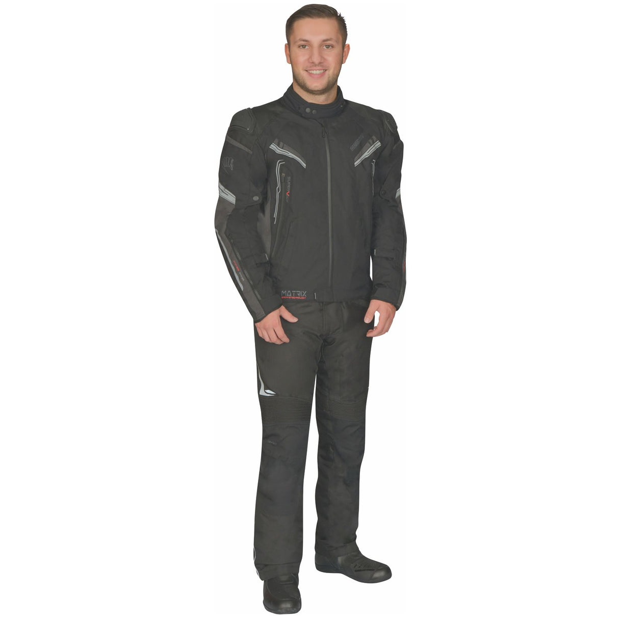 Germot Textiljacke Matrix Herren, schwarz/grau