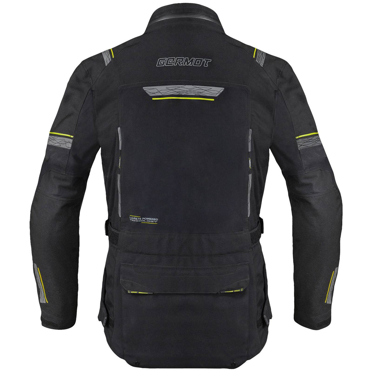 Schwarze und gelbe Germot Textiljacke Amaruq für Herren, Tourenjacke mit strapazierfähigem Material und sportlichem Design