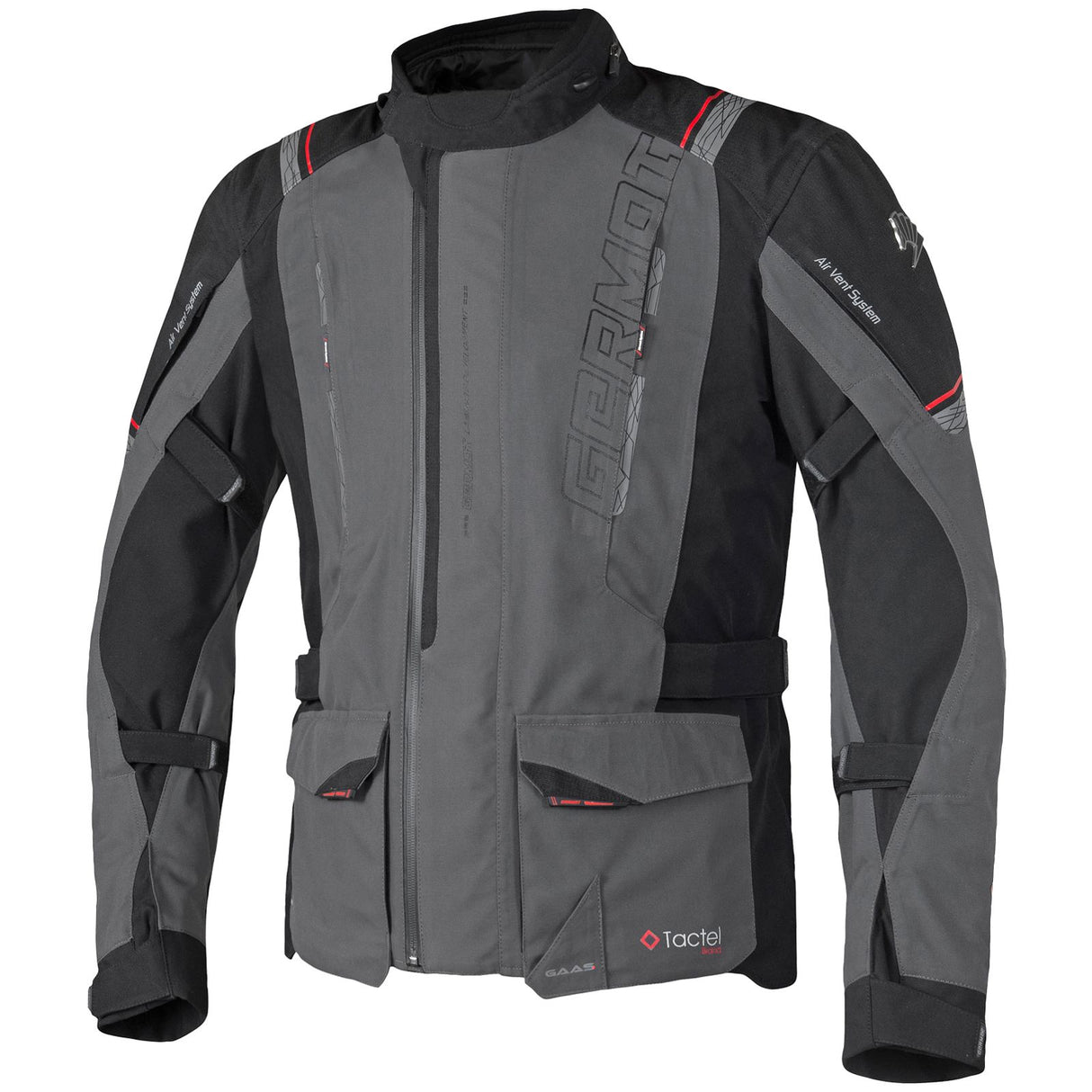 Germot Textiljacke Amaruq Herren, anthrazit/schwarz-rot